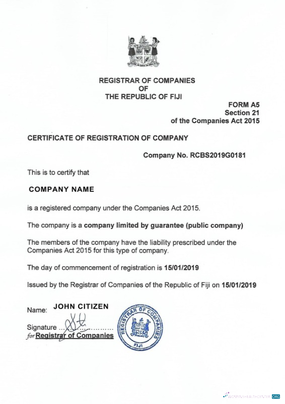 Download Fiji Certificate of Registration Photoshop template